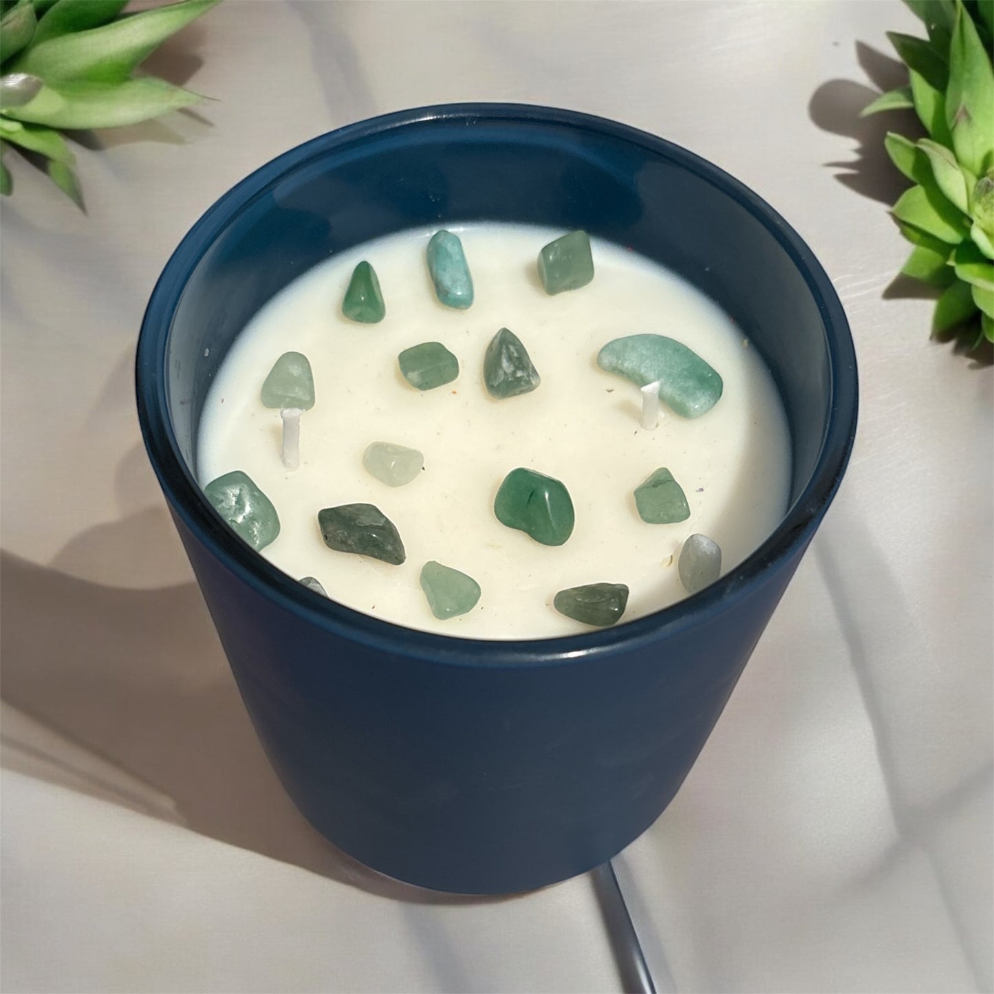 White Tea + Ginger Crystal Soy Candle - 12oz.