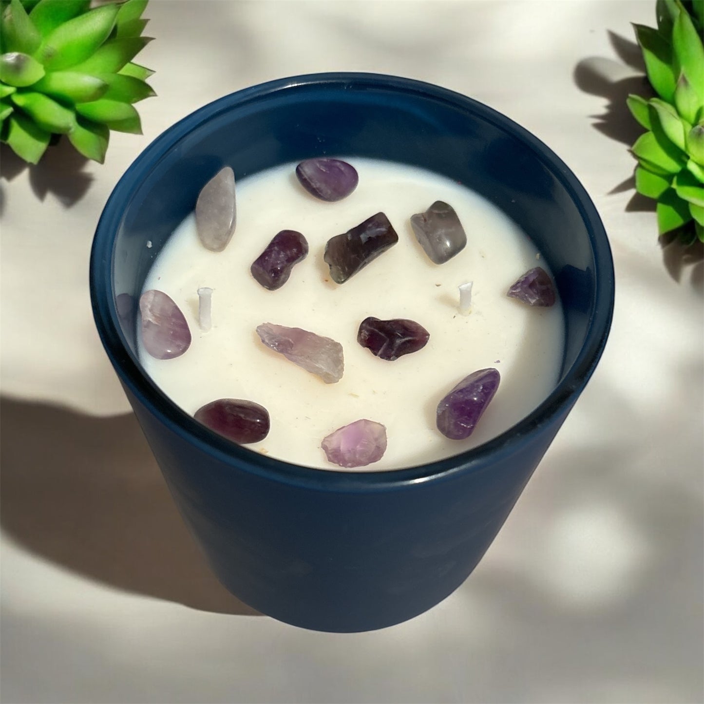 White Tea + Ginger Crystal Soy Candle - 12oz.
